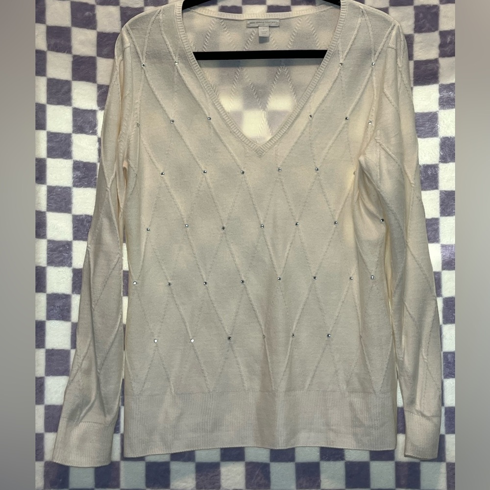 NY&Co Faux Diamond Embellished Sweater